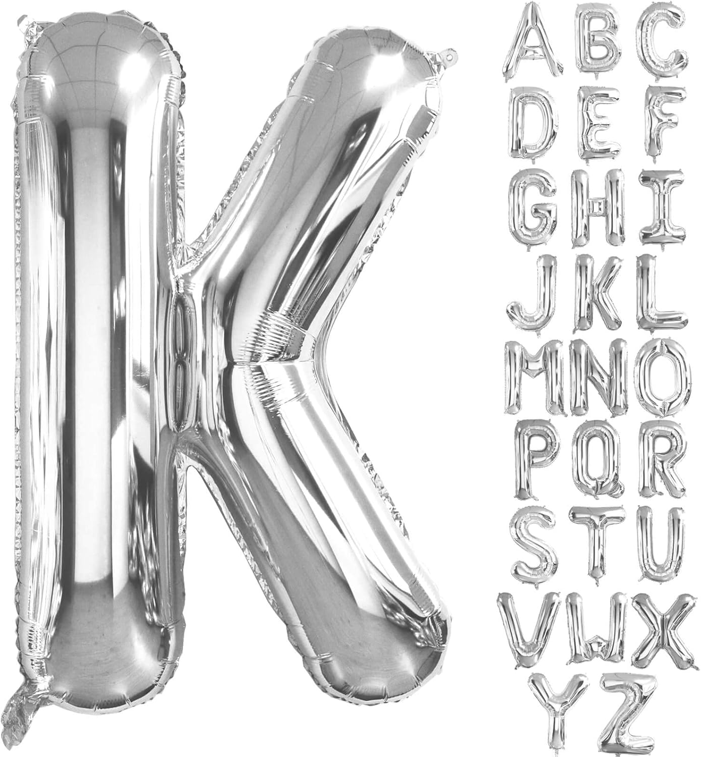 Lovoir 40 Inch Large Silver Letter M Balloons Big Size Jumbo Mylar Foil Helium Balloon for Birthday Party Celebration Decorations Alphabet Silver M