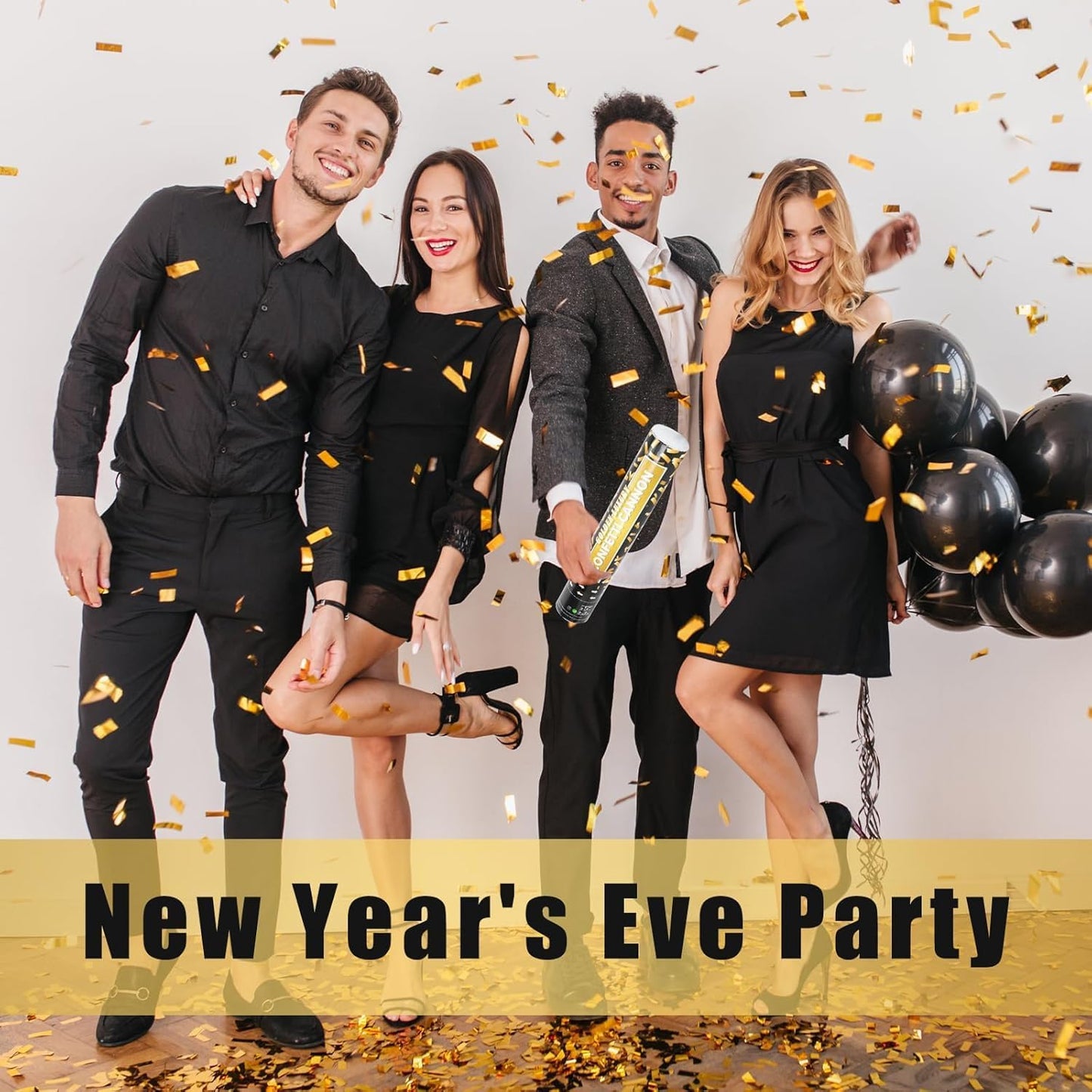 5 Pack Confetti Cannon Biodegradable, 12 Inch Confetti Poppers Graduation, Suitable for Graduation Wedding Birthday Parties and New Year's Eve Celebration