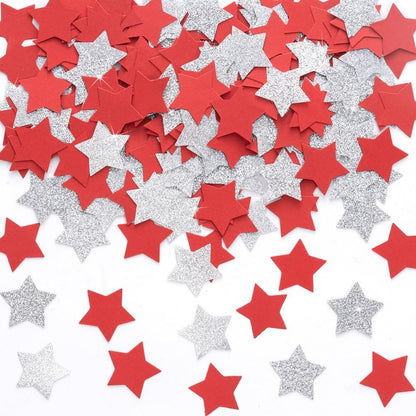 MOWO Glitter Five Stars Confetti Wedding Party Decor and Table Decor, 1.2’’ in Diameter (Glitter Gold,200pc)