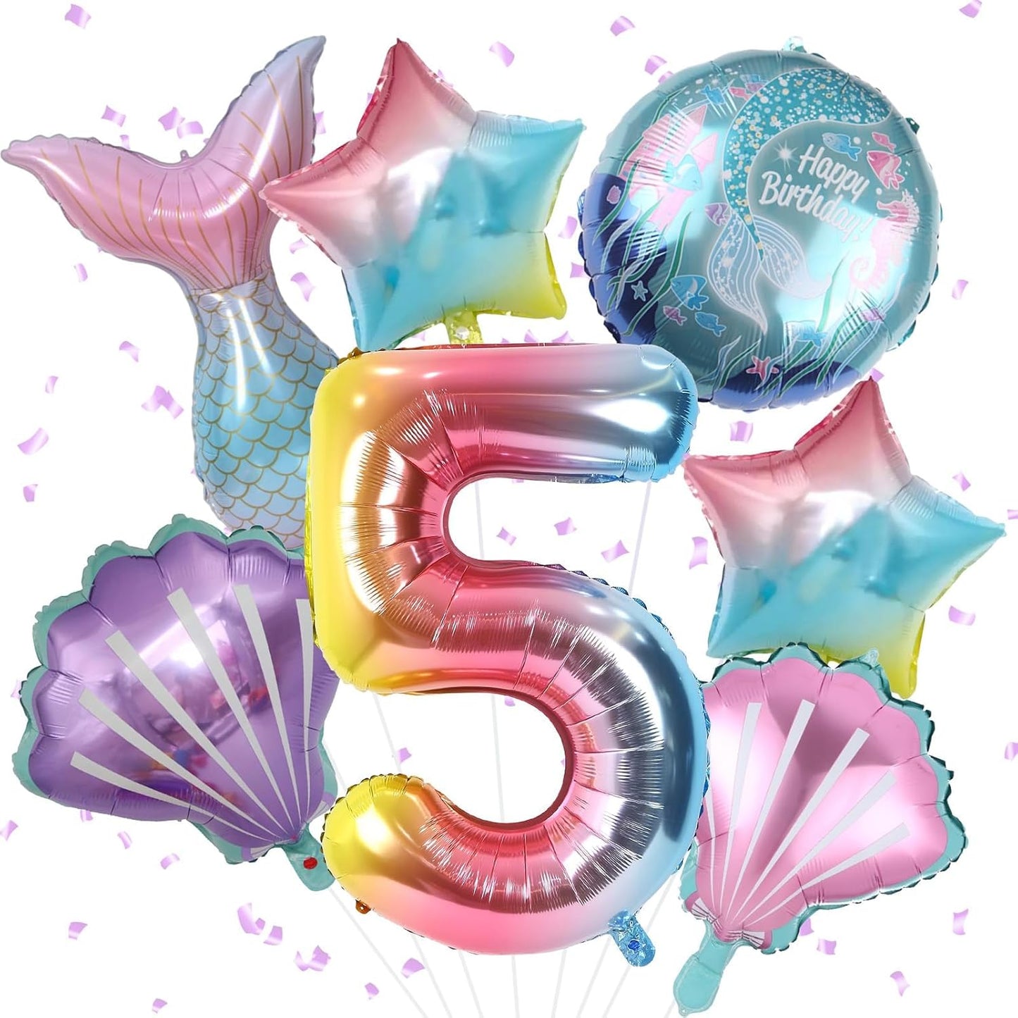 Dinosaur 5th Birthday Decorations, Dinosaur Birthday Party Decorations with Giant Inflatable Dinosaur Balloons 40 Inch Helium Foil Mylar Number 5 Balloons for Dinosaur Theme Birthday Party Decorations