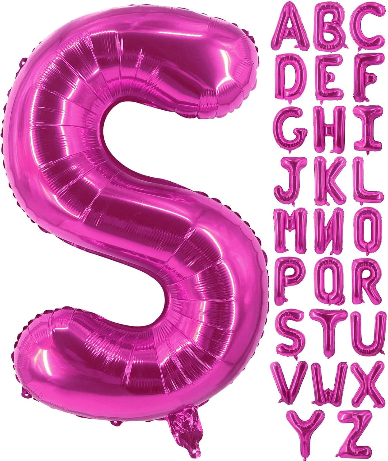 Lovoir 40 Inch Large Hot Pink Letter A Balloons Big Size Jumbo Mylar Foil Helium Balloon for Birthday Party Celebration Decorations Alphabet Hot Pink A