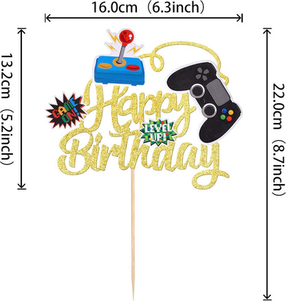 36 PCS Video Game Cupcake Toppers Assembled Game On Controllers Cupcake Picks GamePad Cake Decorations for Game Theme Baby Shower Kids Boys Girls Birthday Anniversary Party Decorations Supplies