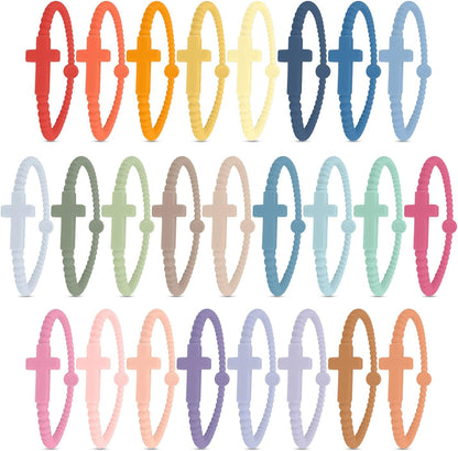 Ryan & Rose Jesus Bracelets - Cross Silicone Bracelet