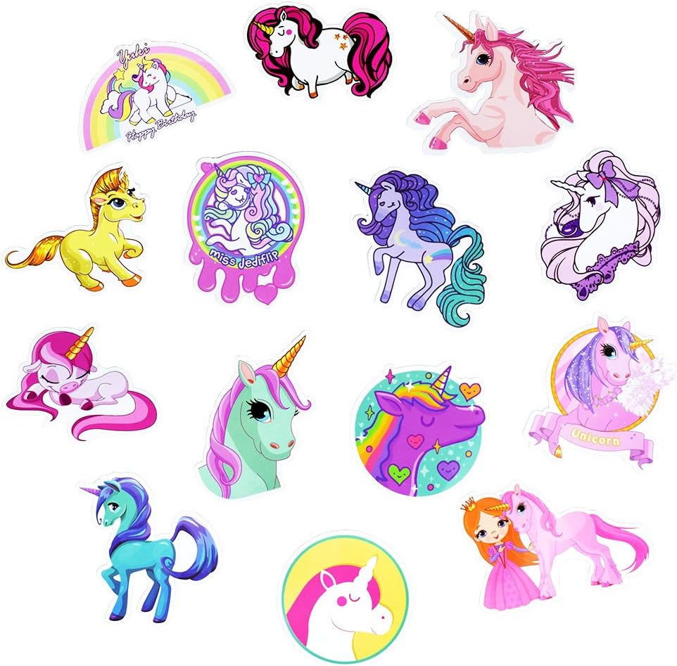 QTL Neon Stickers for Teens & Students Prizes, Waterproof Vinyl Party Favor Stickers, School Rewards, Water Bottle and Laptop, 50PCS - Colors B