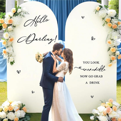 Custom Name Welcome to Our Wedding Signs Personalized Wedding Mirror Decals Selfie Mirror Decal for Wedding Entry Reception Display Golden Date Marriage DIY Vinyl Lettering Welcome Party Decoration
