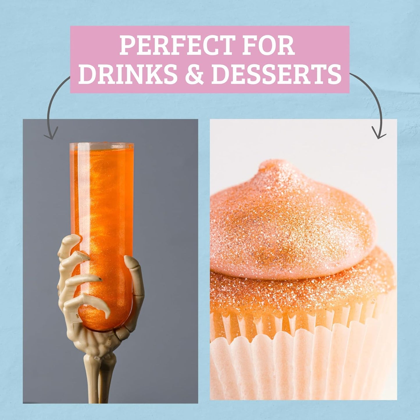 Sweets Indeed Edible Glitter, Perfect for Drinks, Cocktails, Beverages & Cake Decorating, Dessert Cake Topper, 4 grams (Gold 4g)