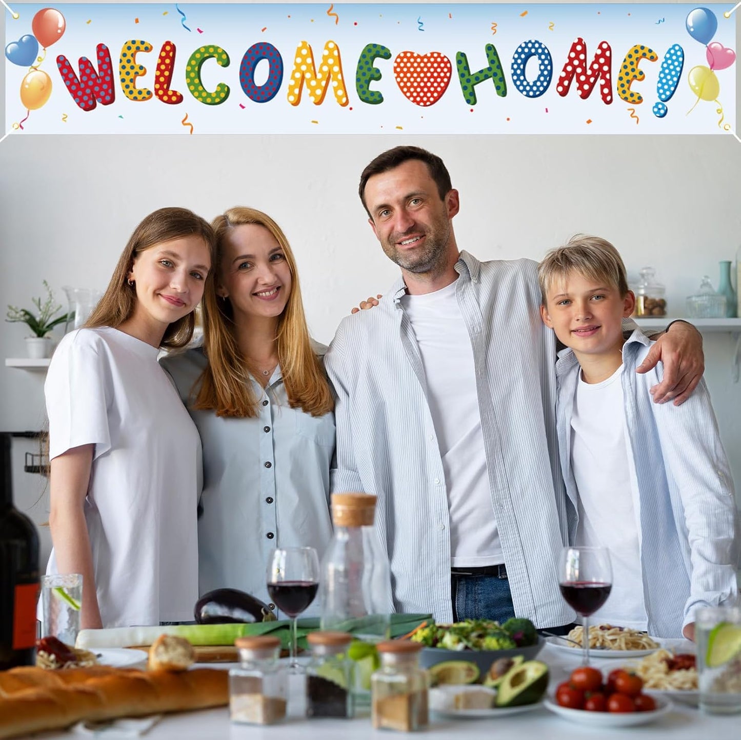 Large Welcome Home Banner, Welcome Home Yard Banner, Outdoor Indoor Yard Sign Party Decoration for Family Gatherings, Special Occasions, Marine Corps, Housewarming