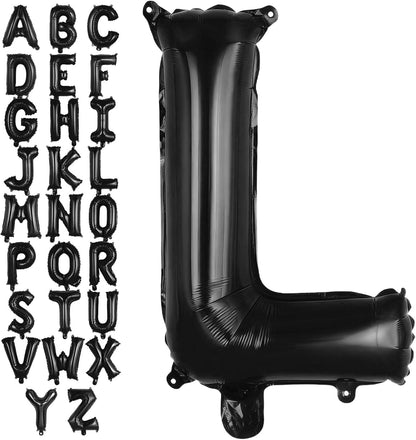 Black Letter A Balloons, 40 Inch Large Foil Letter Balloons, Custom Phrase Balloon for Birthday Party Wedding Anniversary Decoration (Black A)