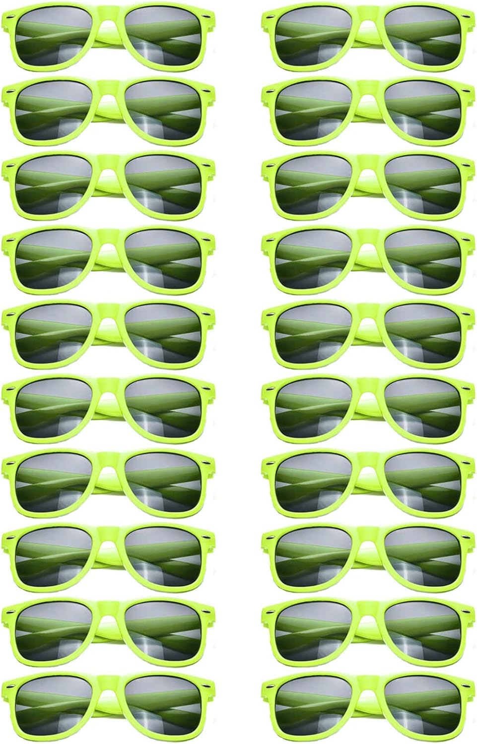 20 Pairs Bulk Sunglasses for Adult Retro 70s 90s Cheap Glasses (Black)