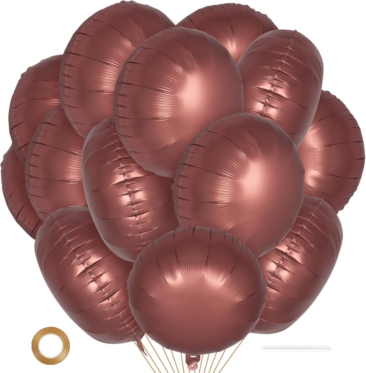 20 Pcs Black Round Shaped Balloons,18 Inch Round Foil Balloon,Giant Round Mylar Balloon Helium Balloons for Birthday Party Baby Shower Wedding Decorations (Black)