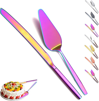 Evanda Wedding Cake Knife and Server Set, Cake Cutte Pie Server for Everyday, Wedding and Birthdays, Dishwasher Safe