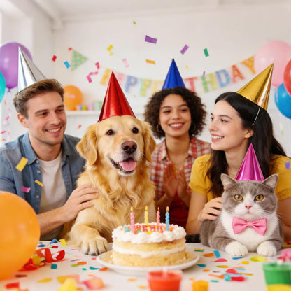 CANREVEL 28 PCS Pre-Assembled Party Hats for Adults, Party Supply for Party Decorations, Party Headwear for Birthday Celebration for Women Men, Shiny