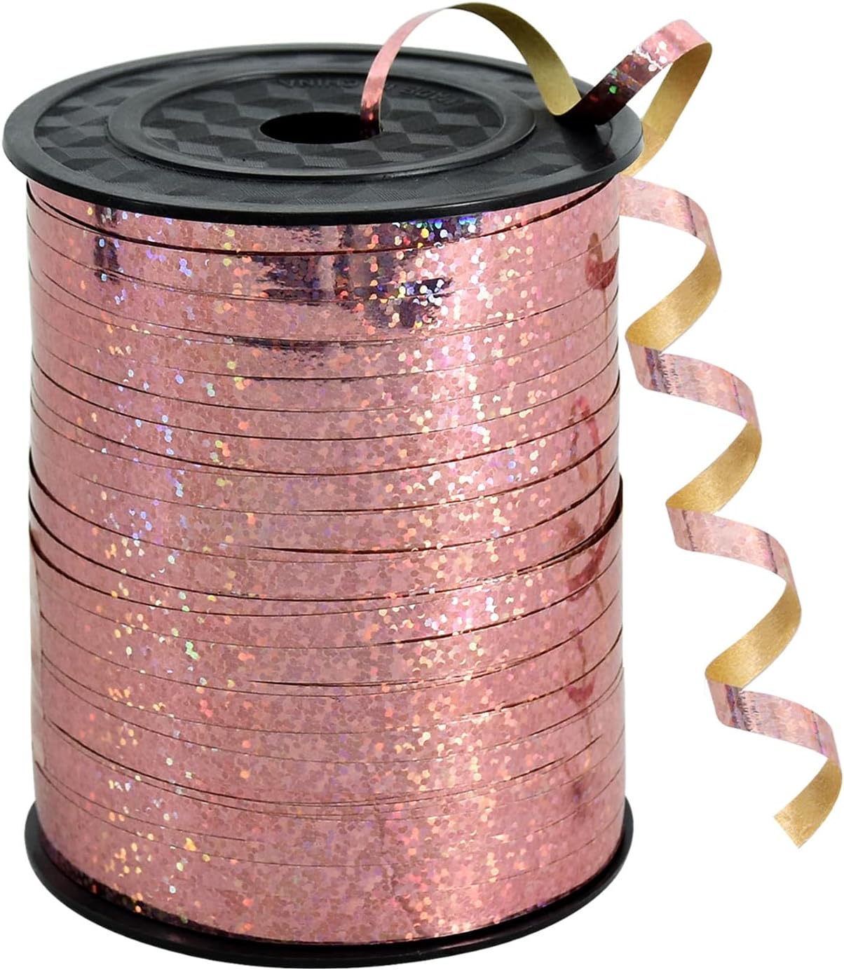 BEISHIDA 500 Yards Red Ribbon Crimped Curling, Balloon String Shiny Metallic Roll for Gift Wrapping Ribbon for Birthday Valentines Day Wedding Mother's Day Party Decorations