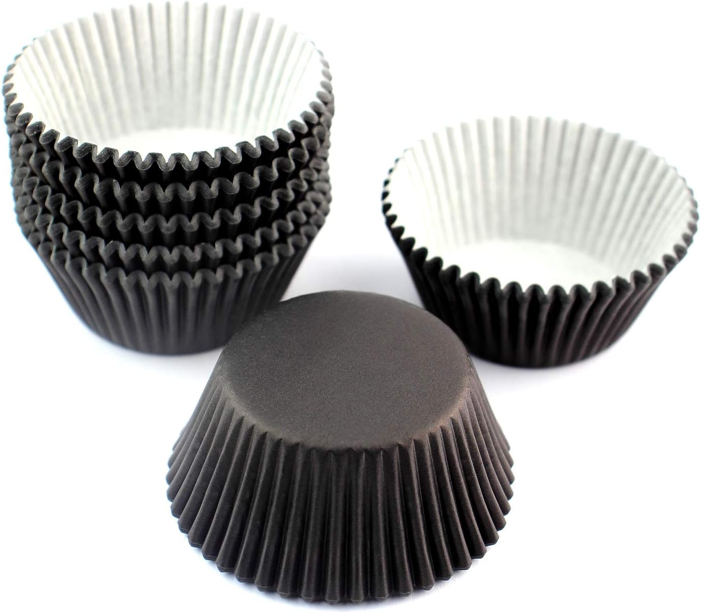Standard Size Baking Cups Food-Grade Greaseproof Paper Cupcake Liners 200 Pcs (Natural)