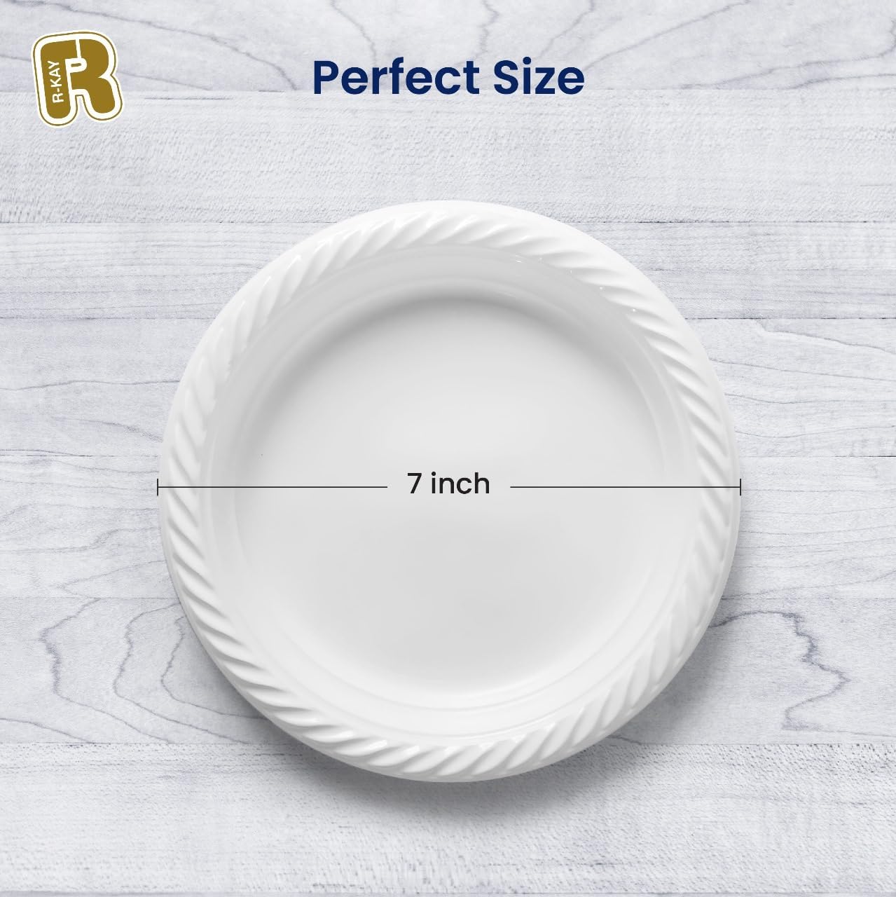 R-kay Plastic Bowls - 100 Count Microwavable Disposable Bowls - Strong Heavy Duty And Sturdy White Plastic Bowls Disposable (12 OZ, 100)
