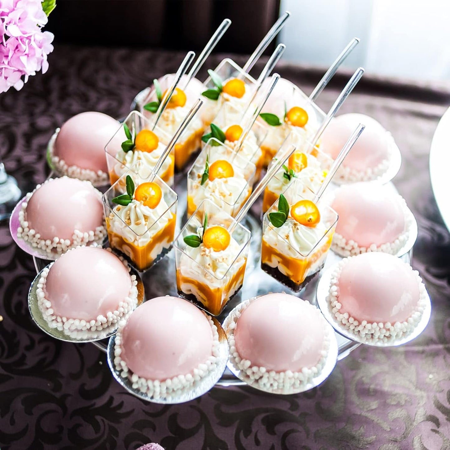 50 Pieces Acrylic Lollipop Sticks, Clear Cake Pops for Candy Dessert Chocolate Handmade DIY, 4 Inch(3mm Diameter)