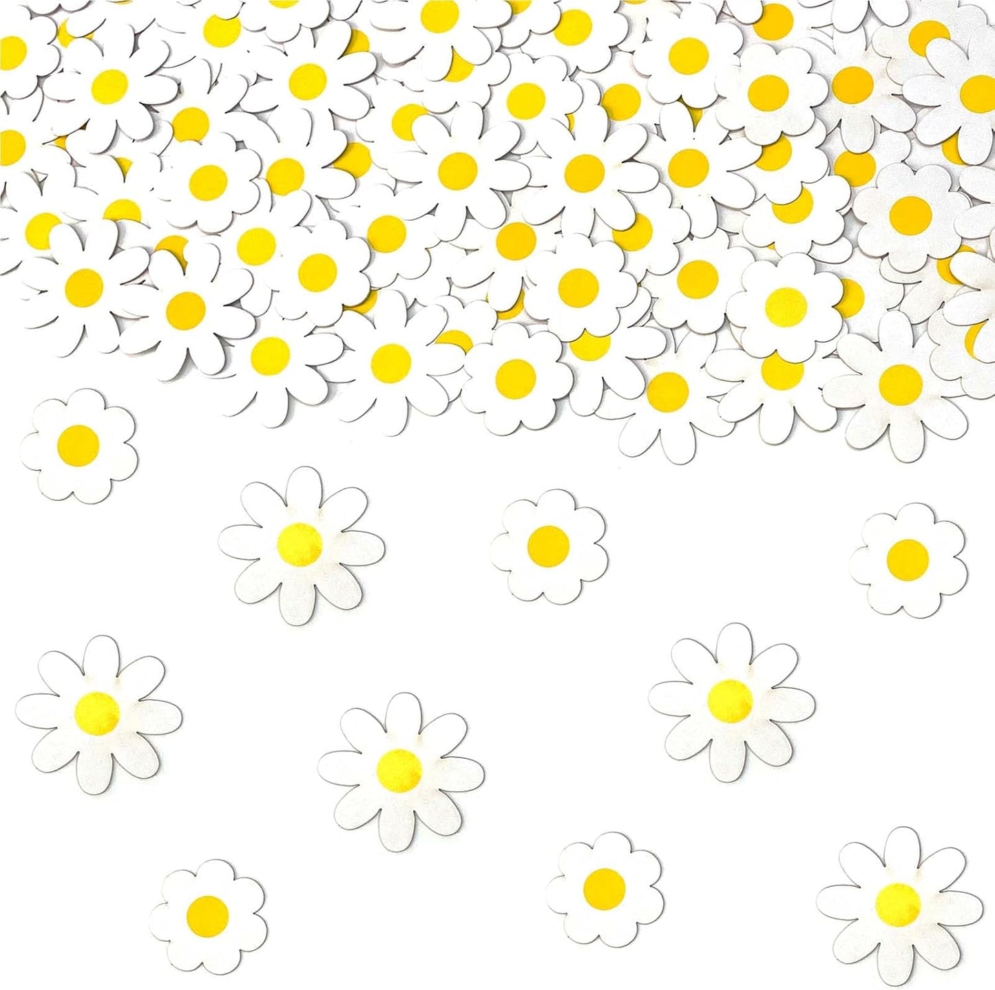 Daisy Confetti Flower Daisy Shape Table Scatters Confetti for Daisy Decorations Wedding Birthday Party Supplies Decorations Flower Party Sets