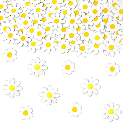 Daisy Confetti Flower Daisy Shape Table Scatters Confetti for Daisy Decorations Wedding Birthday Party Supplies Decorations Flower Party Sets