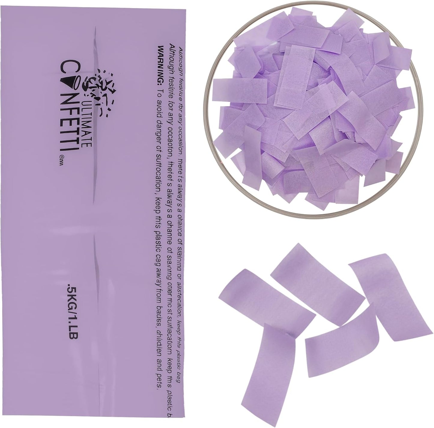 Ultimate Confetti, Multicolor Biodegradable Confetti - Rectangular Fluttering Tissue Paper Confetti for Cannon and Launcher use - Best for Holidays, Birthday, Wedding, and Parties - 1 lb, 16 oz