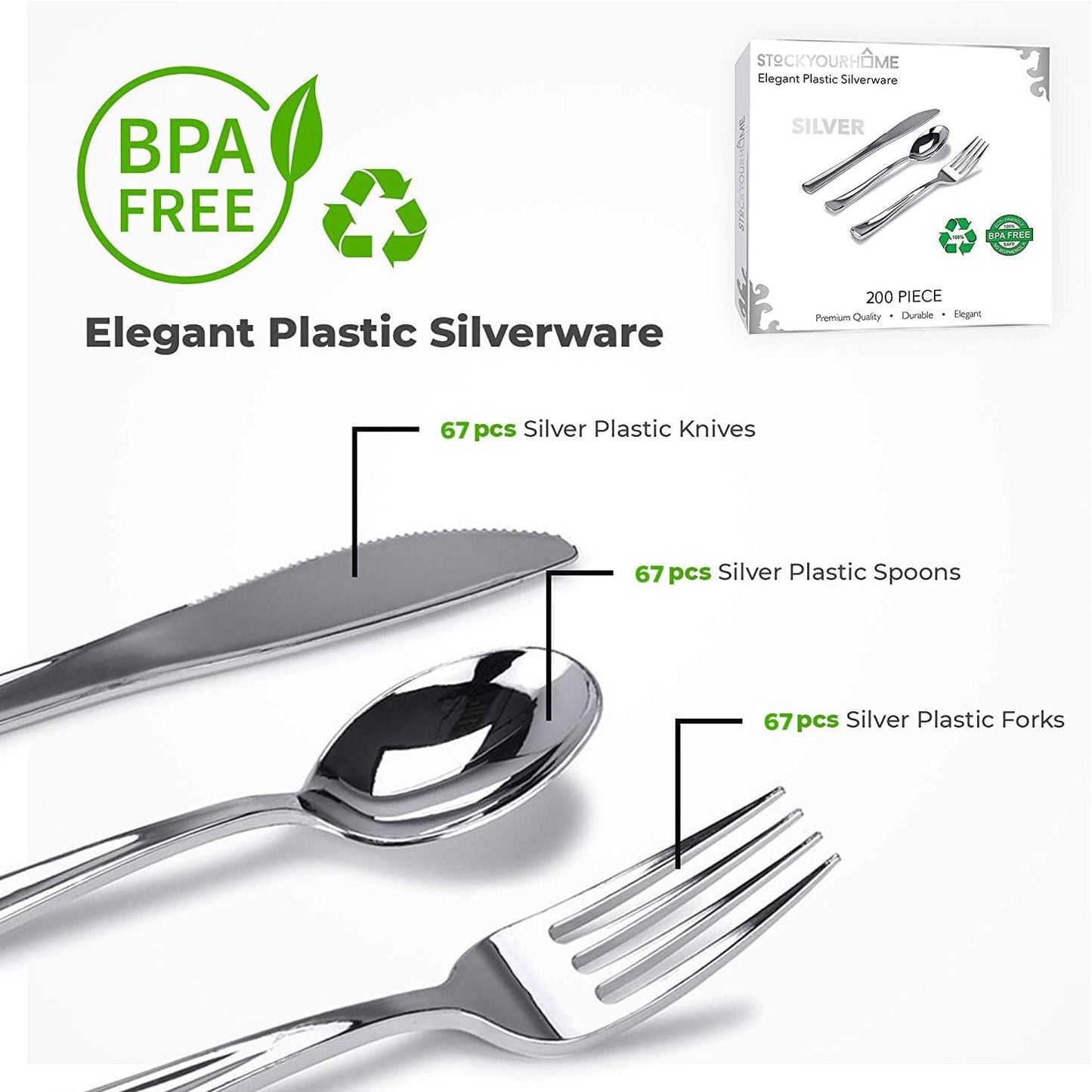 Gold Plastic Silverware Set (160 Bulk Pack) Disposable Cutlery Utensils, 80 Gold Forks, 40 Gold Knives, 40 Gold Spoons, Heavy Duty Flatware For Holidays, Parties, Dinners, Weddings, and Occasions