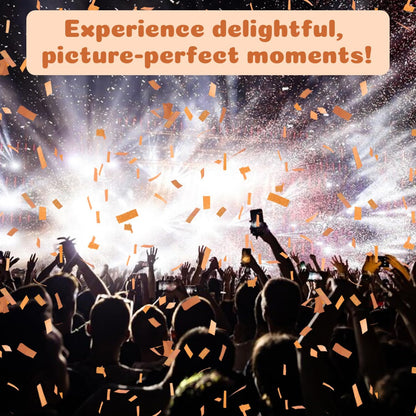 Confetti Poppers Orange Confetti Cannon 12 Pack Party Poppers Biodegradable12 inch Wedding Party Confetti Bulk Streamer Confetti Cannon Launches up to15-25ft for Christmas Birthday Graduation New Year