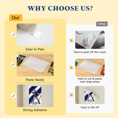 100Pcs Adhesive Glue Stick Dots Double Sided Sticky Tack Removable - Clear Museum Mounting Putty No Damage for Wall Decor, Figurine, Poster, No Trace Dots - Strong Adhesive Dots for Balloon & Crafts