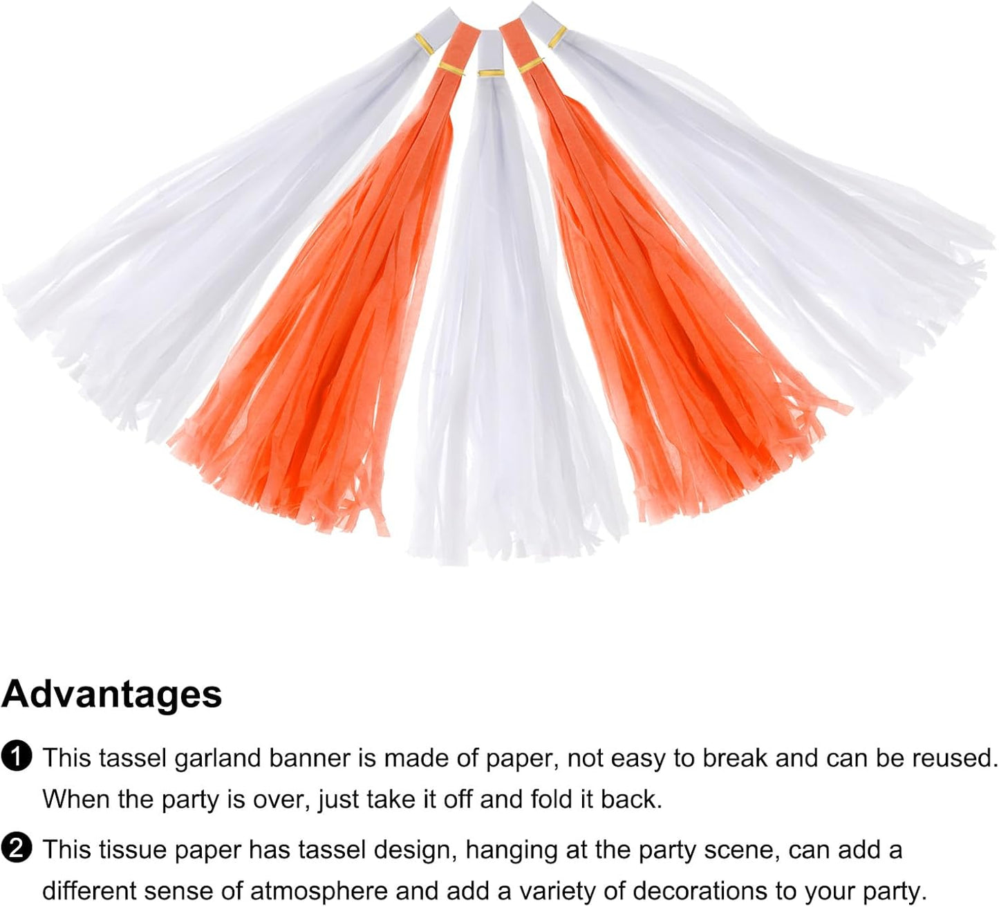 MECCANIXITY 20Pcs Light Blue Tassel Garland Banner with Rope Tissue Paper Tassels Party DIY Kits for Anniversary Wedding Birthday Party
