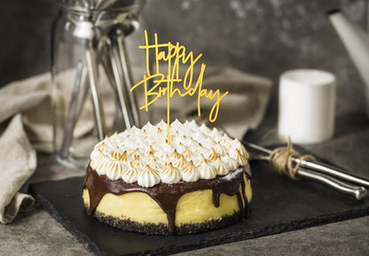 DIY Happy birthday Cake Topper Black Acrylic