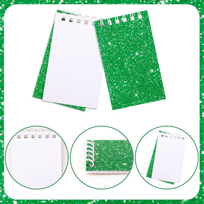 24 Pcs Mini Notebook Party Favor Small Pocket Notebook Colorful Shiny Cover Notebooks Small Spiral Notepad Memo Note Pads for Work Home Office School Classroom Supplies