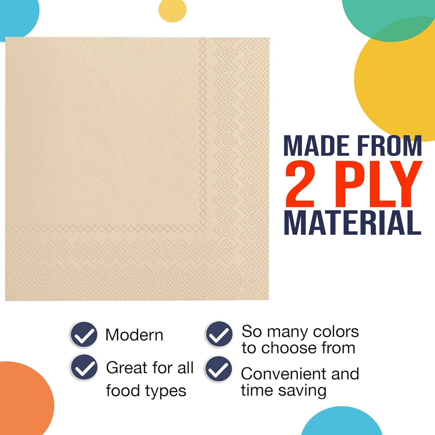 Party Solids Purple Paper Napkins Disposable Everyday 50 Pcs 2 Ply Purple Dinner Napkins Paper Everyday For Parties & Party Supplies