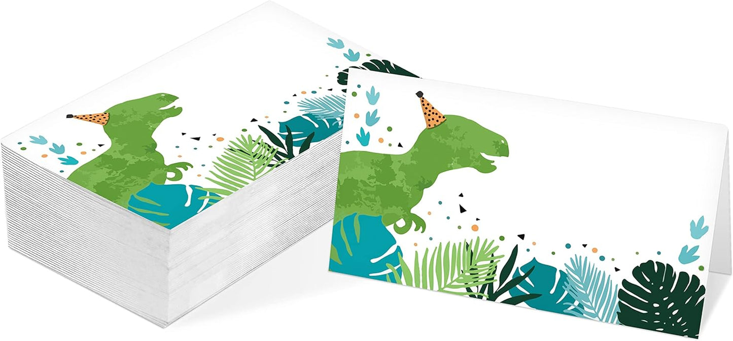 Table Place Card, Jungle Safari Animals Themed Tent Style Cards, Pack of 25 Half-Fold Reception Place Card, Gold Wild Animal Food Labels, Perfect for Baby Shower, Birthday Party C08