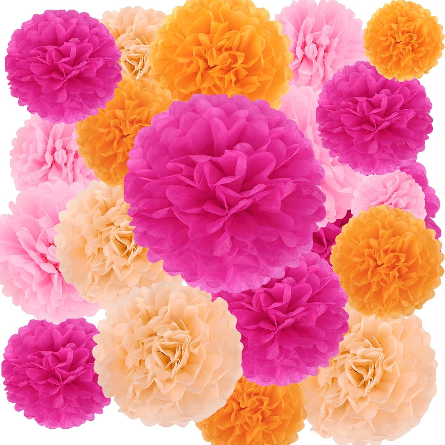 BestoFun 16 PCS Sage Green Party Decorations Tissue Paper Flowers Christmas Party Decors Hanging Pom Poms Decorations for Xmas New Year Winter Holiday Decorations