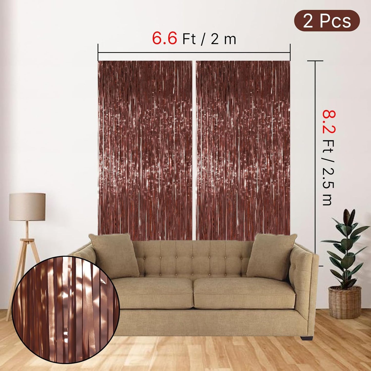 PartyWoo Silver Streamers 3pcs Tinsel Backdrop 8.2FT Metallic Tinsel Foil Fringe Streamer Curtains Party Photo Booth Backdrop for Graduation Baby Shower Bachelorette Wedding Disco Party Decorations