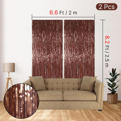 PartyWoo Silver Streamers 3pcs Tinsel Backdrop 8.2FT Metallic Tinsel Foil Fringe Streamer Curtains Party Photo Booth Backdrop for Graduation Baby Shower Bachelorette Wedding Disco Party Decorations