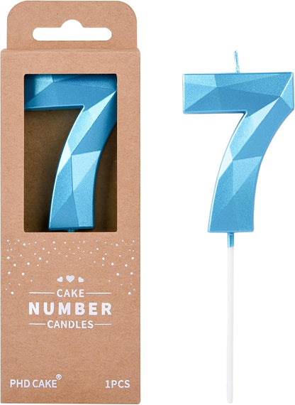 PHD CAKE 2.76 Inch Crystal Black 9 Number Birthday Candles, Black Number Candles, Cake Number Candles, Party Celebration