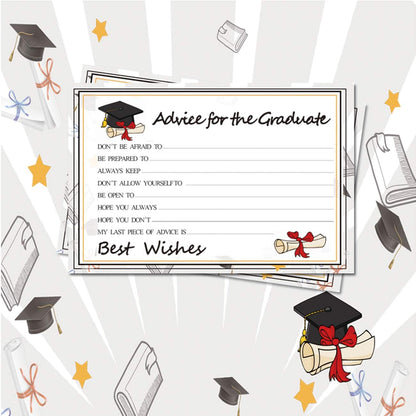 Graduation Advice Cards - 50-Pack Graduate Party Supplies 2026 Advice for the Graduate Decorations Party Favors Table Games Personalized Graduations Cards