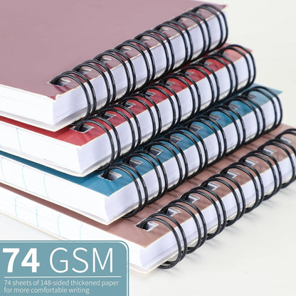 QiCheng 6pack Pocket Notebook Small Notepad Pocket Notepad Small Spiral Notebooks 3X5Inches (6)