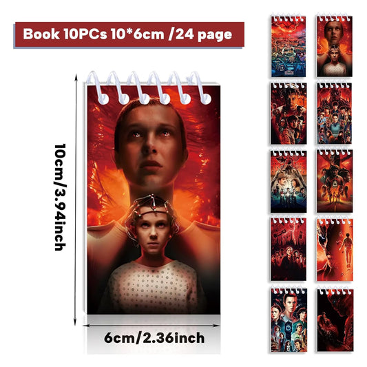 10 Pcs Mini TV Drama Theme Notepads, Unique Thriller Style Small Notebook, Ideal as Party Favors, Themed Celebration Gifts, or Classroom Rewards, Also Suitable for Note-Taking at Office Meetings and Campus Events.