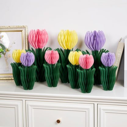 SUNBEAUTY 9PCS Spring Wildflower Party Decorations Wild Flowers Honeycomb Centerpieces for Tables Wildflower Birthday Spring Flower Theme Party Decorations for Garden Baby Shower, Easter, Mothers Day