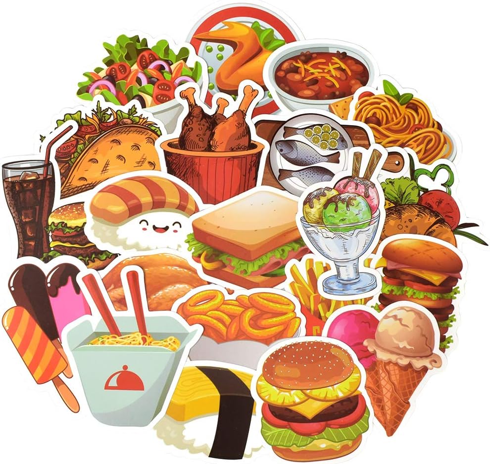 QTL Neon Stickers for Teens & Students Prizes, Waterproof Vinyl Party Favor Stickers, School Rewards, Water Bottle and Laptop, 50PCS - Colors A
