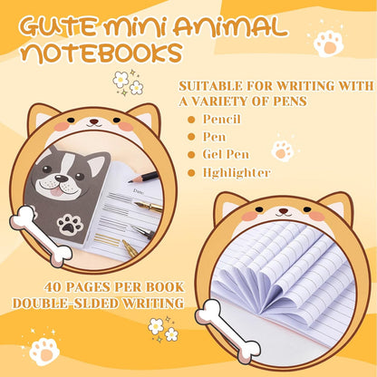Maxdot 48 Pcs Farm Animals Mini Notebooks Bulk Party Favors Gift Small Cute Pocket Notepads with 20 Sheets, Gifts for Birthday, Back to School Party Classroom Prizes Gift