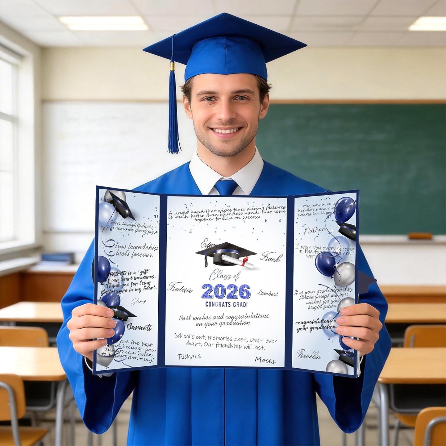 kockuu 2026 Graduation Guest Book Signature Board, Pink Class of 2026 Graduation Sign in Book to Sign Decor for Grad Party High School College Grad Gifts