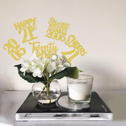 15 PCS 50th Birthday Centerpiece Sticks Fifty Happy 50th Straight Outta 1976 Table Flower Centerpieces Sticks Cheers to 50 Floral Decorations for 50th Birthday Party Centerpieces Supplies Black