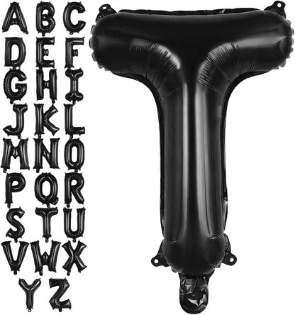 Black Letter A Balloons, 40 Inch Large Foil Letter Balloons, Custom Phrase Balloon for Birthday Party Wedding Anniversary Decoration (Black A)