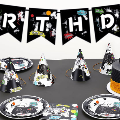 WERNNSAI Birthday Party Hats - 12 Pcs Birthday Party Supplies Cone Hat Headbands Colorful Paper Party Hats for Kids