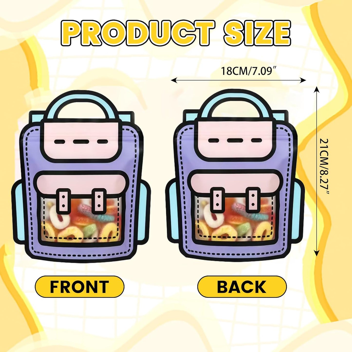 30 PCS Bulk Gift Bags for Kids with Handle,Children Large Goodie Bags with Stand-up Bottom, Grip Seal Party Favor Bag, Students Back to School Treat Bag, Cute Snack Candy Bags for Birthday, Classroom
