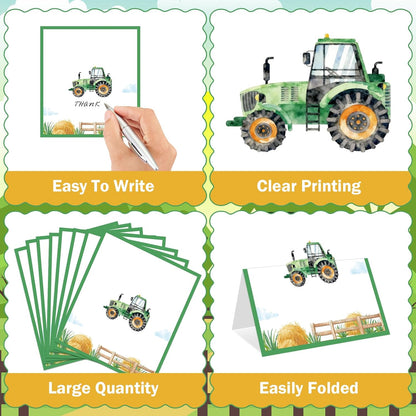 Construction Table Place Cards 50pcs Dump Truck Tent Cards Digger Excavator Food Labels Car Blank Name Card for Birthday Baby Shower Construct Theme Party Table Setting Supplies