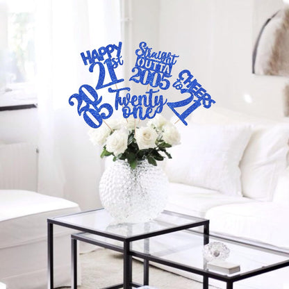 15 PCS 50th Birthday Centerpiece Sticks Fifty Happy 50th Straight Outta 1976 Table Flower Centerpieces Sticks Cheers to 50 Floral Decorations for 50th Birthday Party Centerpieces Supplies Black
