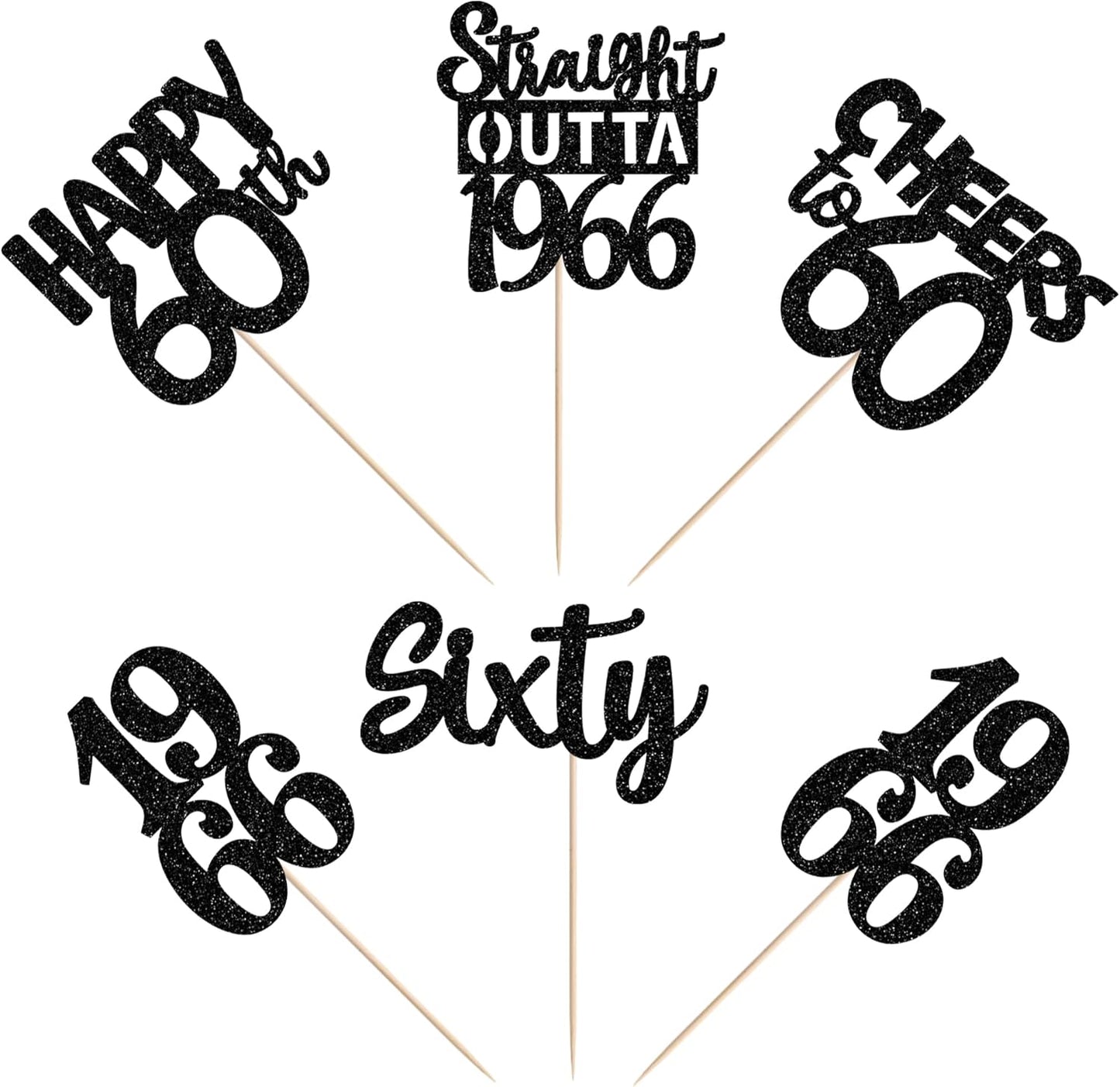 15 PCS 50th Birthday Centerpiece Sticks Fifty Happy 50th Straight Outta 1976 Table Flower Centerpieces Sticks Cheers to 50 Floral Decorations for 50th Birthday Party Centerpieces Supplies Black