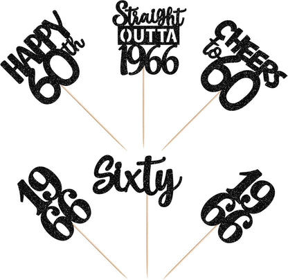 15 PCS 50th Birthday Centerpiece Sticks Fifty Happy 50th Straight Outta 1976 Table Flower Centerpieces Sticks Cheers to 50 Floral Decorations for 50th Birthday Party Centerpieces Supplies Black